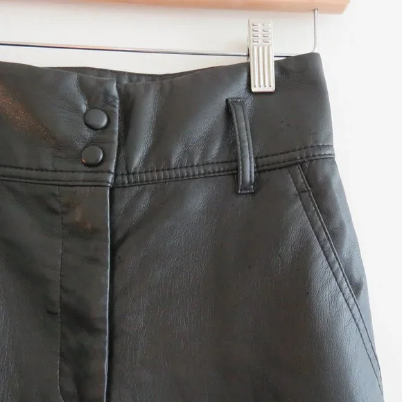 ARITZIA WILFRED High Tied Pant in Black Vegan Leather - Size US 00 (No belt) - Picture 5 of 16